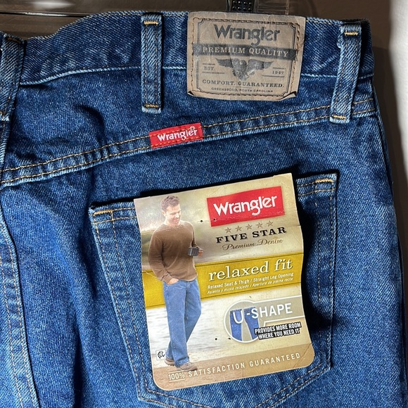 Wrangler Relaxed Fit Jeans Mens 38x32 NEW - Picture 5 of 6